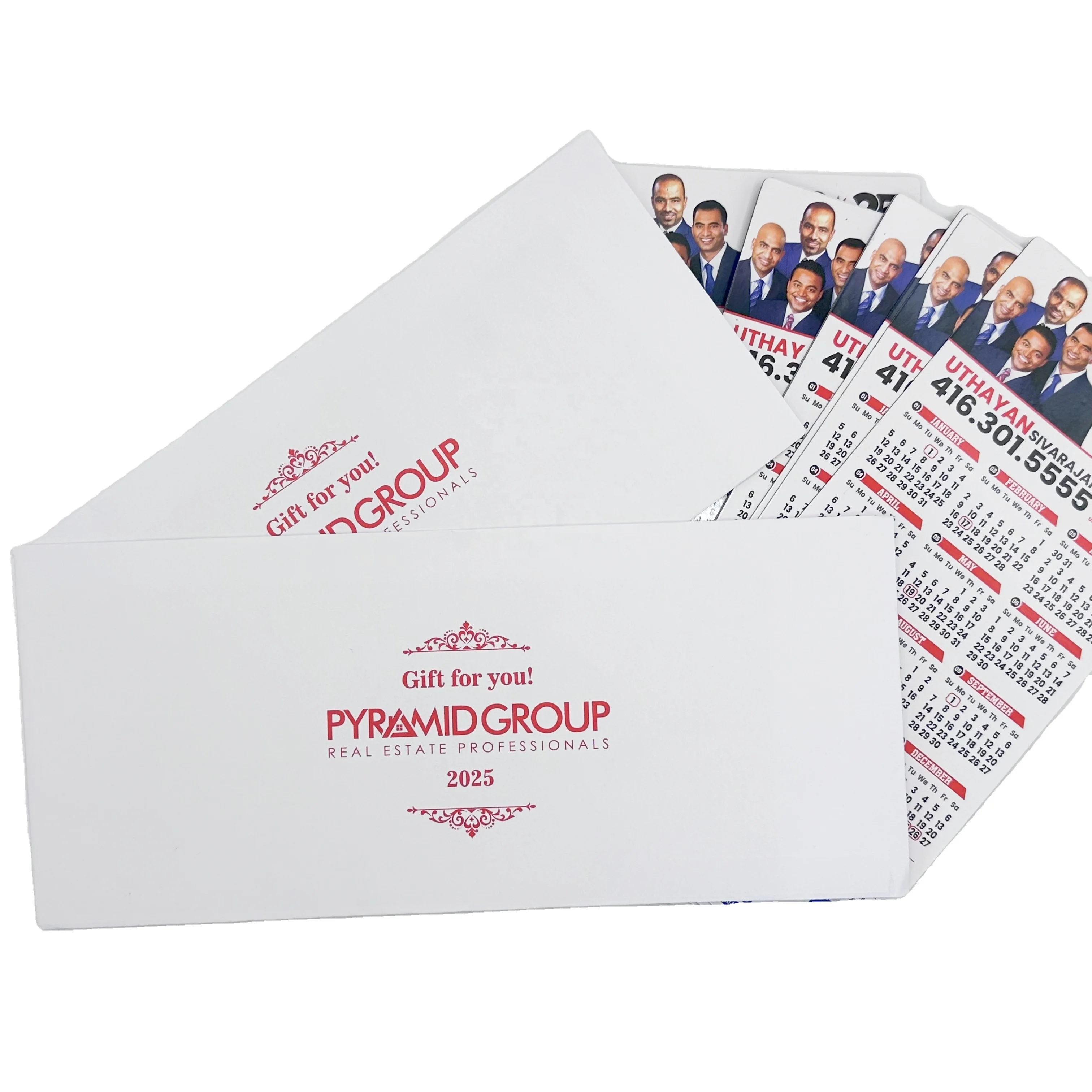 cheap eco friendly post mailing China advertisement promotional 2025 2026 DL calendar magnet with envelope