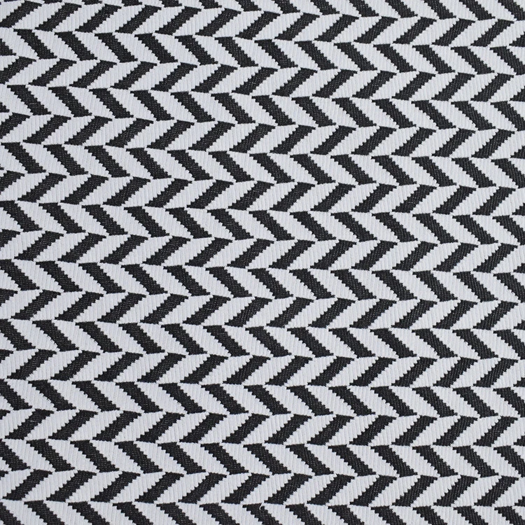 Manufacturer Wholesale Black And White Striped Jacquard Yarn dyed Thick Satin fabric