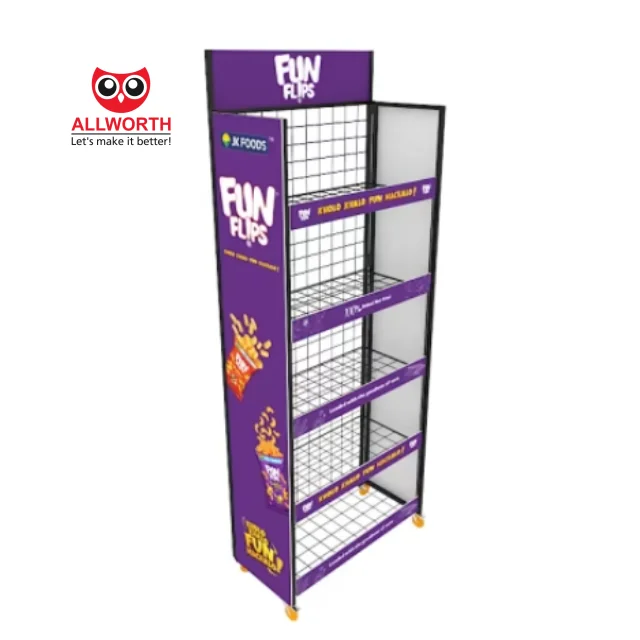 Retail Shop Popular Design Easy To Assemble Unique Wooden Vegetable Fruit Display Rack