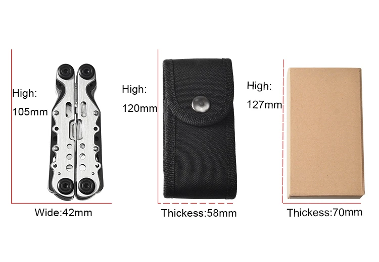 
Hot sale on Amazon Multi-Purpose Pocket Knife Pliers Kit, 420 Durable Stainless Steel Multi-Tools Pliers 