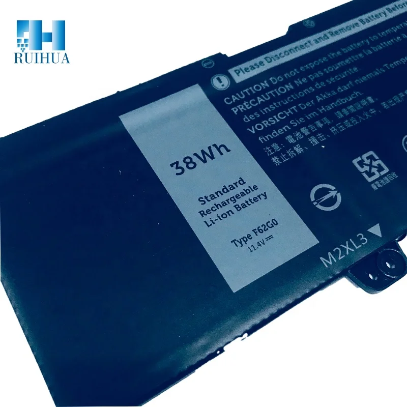 RUIHUA New F62G0 11.4V 38WH Original Laptop Battery for Dell Inspiron 13 5370 7370 7373 Vostro 5370 F62GO Battery