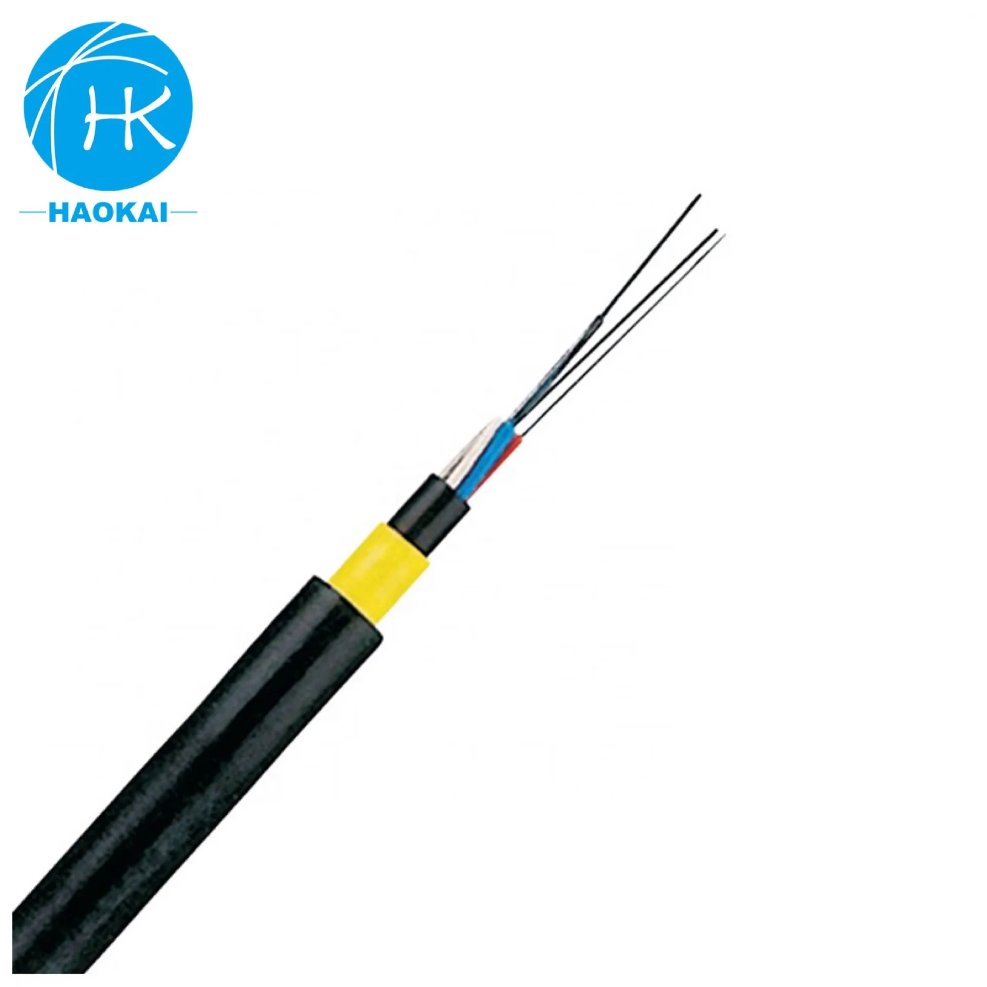Optical G652d 48F Aerial Armored Blown High Quality 24Core Adss Fiber Optic Cable