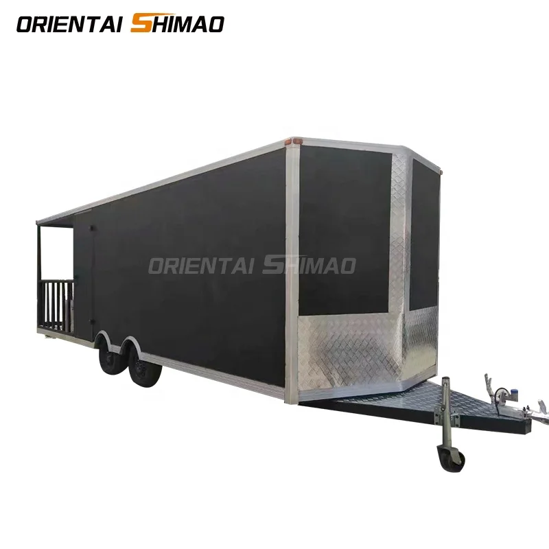 Mobile cheap price commercial pizza trailer truck for fast food