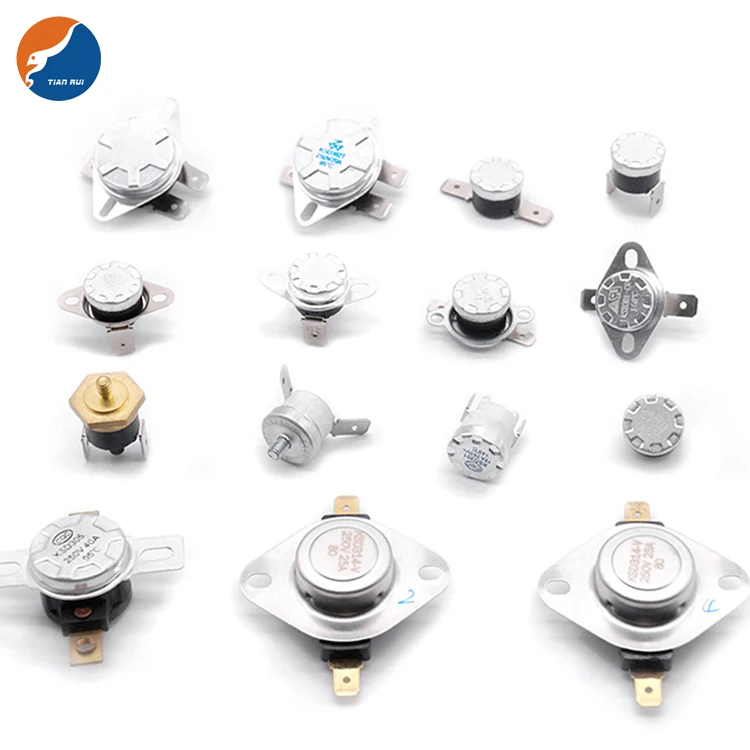 M6 M5 M4 Hex Copper Head NO NC 10A 15A 16A 250V 200C 260C KSD301 Ceramic Bimetal Thermal Switch Disc Thermostat