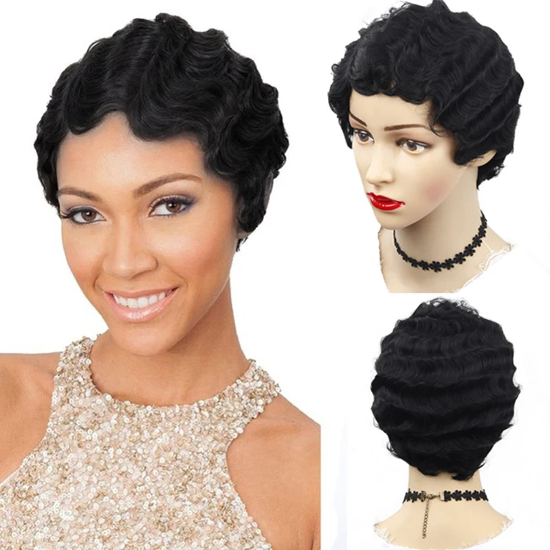 
Short Wigs For Black Women Hair Curly Wig 