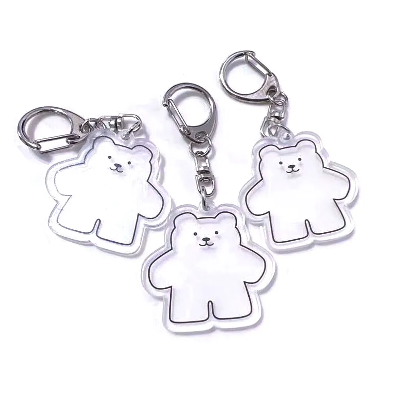 Plastic Personalized Customise Acrylic Charms Keyring Wholesale Make Your Own Cartoon Custom Acrylic Epoxy Anime Keychain
