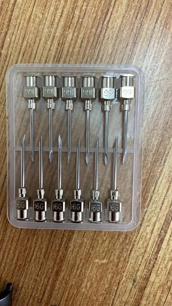 14mm luer lock METAL HUB STAINLESS STEEL HYPODERMIC NEEDLES  FOR VETERINARY USE ONLY