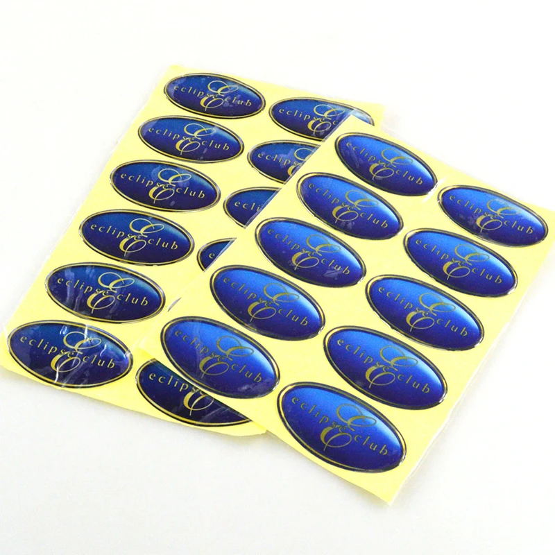 Custom Private Adhesive Waterproof Stickers Resin Glue Dripping 3D Logo Printing Product Pvc Sticker Label