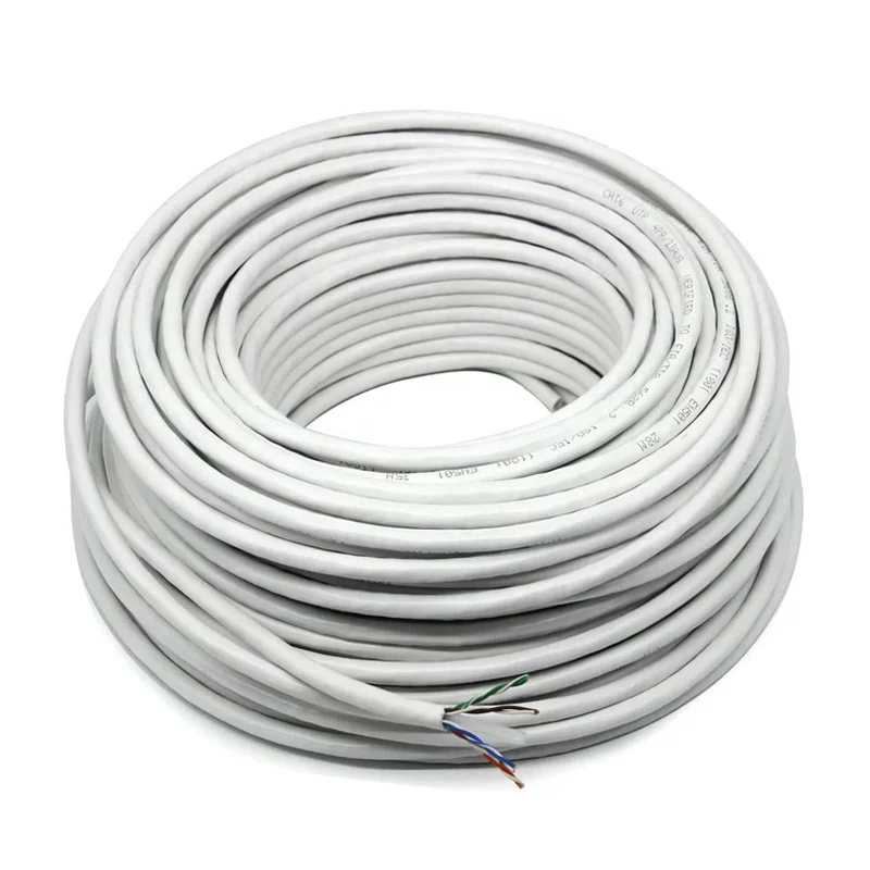 OEM Indoor Outdoor Cat 6 Ethernet Network Cable Patch Lan Cable 100M UTP Cat 6 23AWG CCA Bare Copper Cat6 Internet Cable