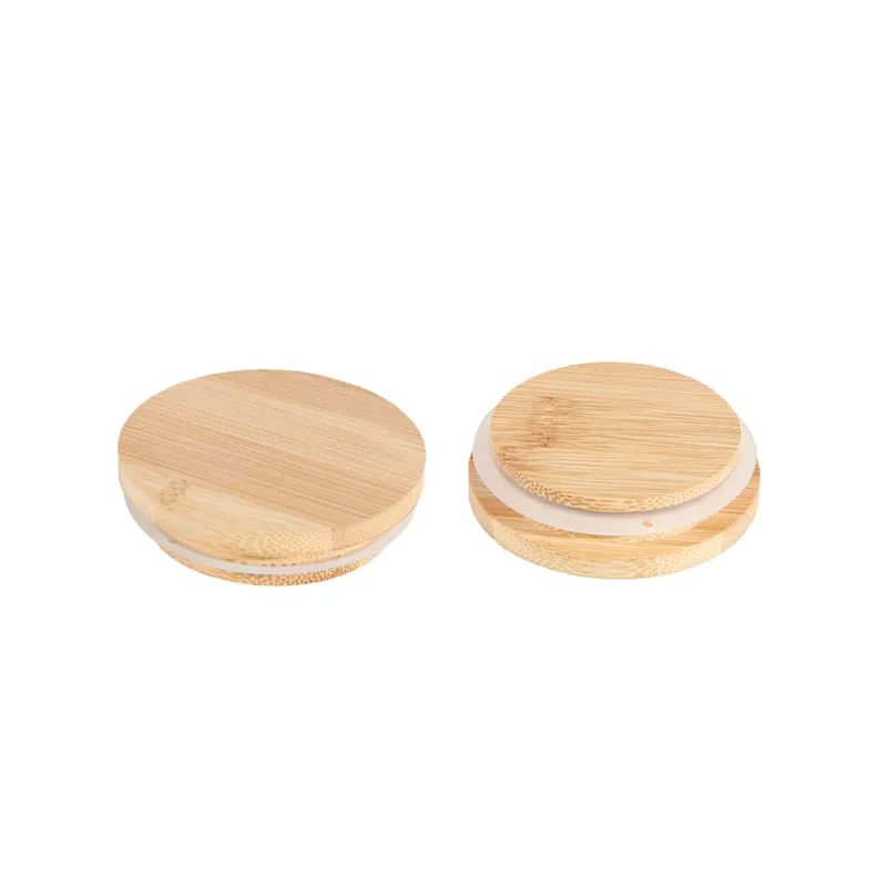 Creative Design Hot Selling Factory Direct 175g 220ml Round Shape White Spraying Glass Candle Jar Holder with Bamboo Cap