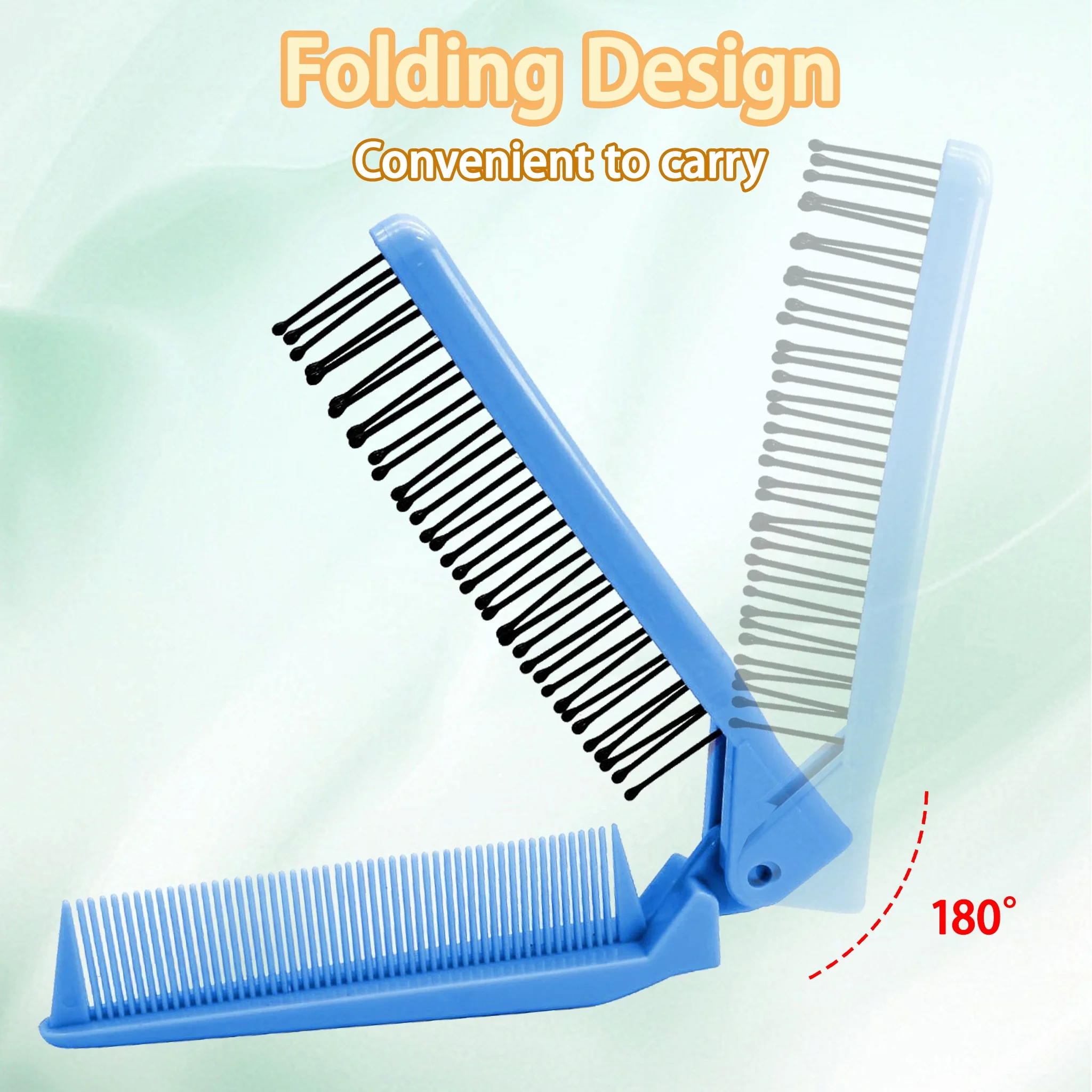 Hair Combs Wholesale Travel Folding Portable Plastic Comb Dual-use Massage Comb