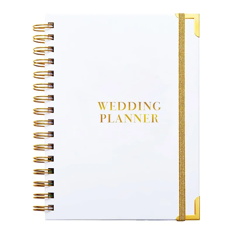 Personalized Custom Printing A4 A5 Spiral Binding Paper Notebook with Golden Corner