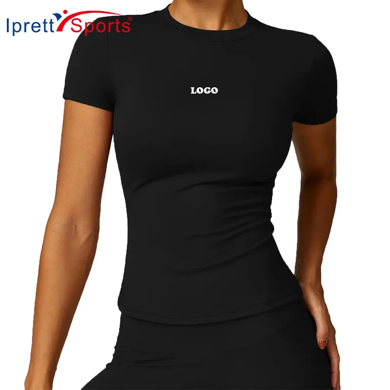Hot Selling Plain T-shirts Compression Gym Running Workout Women Short Sleeve Tops Fitness Yoga T Shirts