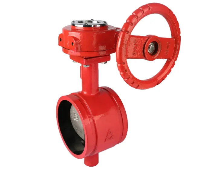Wholesale Lever Worm Gear Iron 3 4 6 Grooved End Butterfly Valve