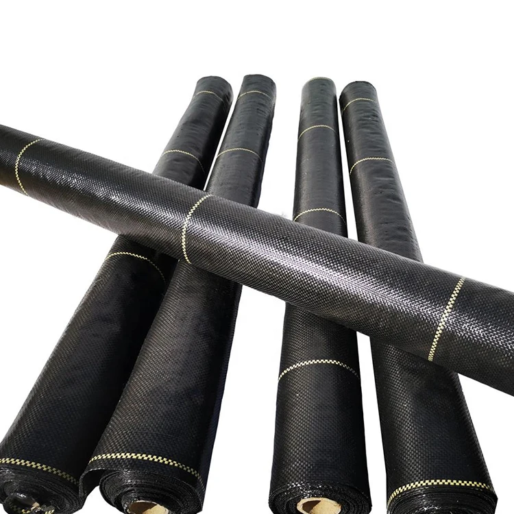 PP woven weed mat plastic ground cover black plastic mulch