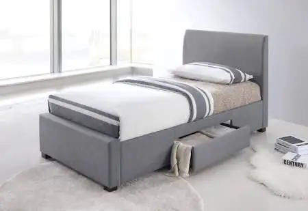 2 Person Comfortable Modern Wood Simple Double Luxury Soft Bed With Storage Drawers