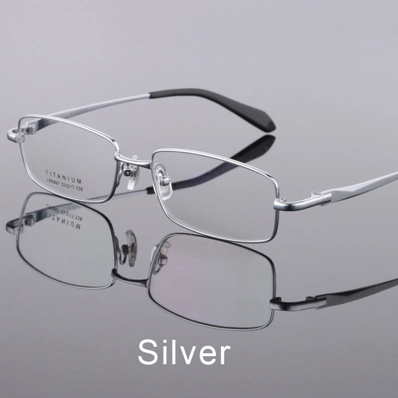 Pure Titanium Optical Glasses Frame Men Ultralight Square Myopia Prescription Eyeglasses Male Full Frame Eyewear
