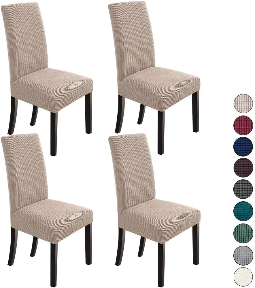 Wear-resistant Dust-proof Slipcover Chair Protectors Stretch Spandex Chair Covers For Dinning Room