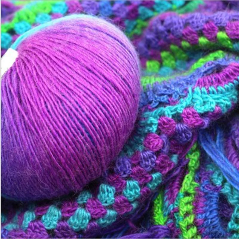 China Manufacturer Gradient Hand Knitting Yarn 100% Tufting  Wool Yarn Suppliers