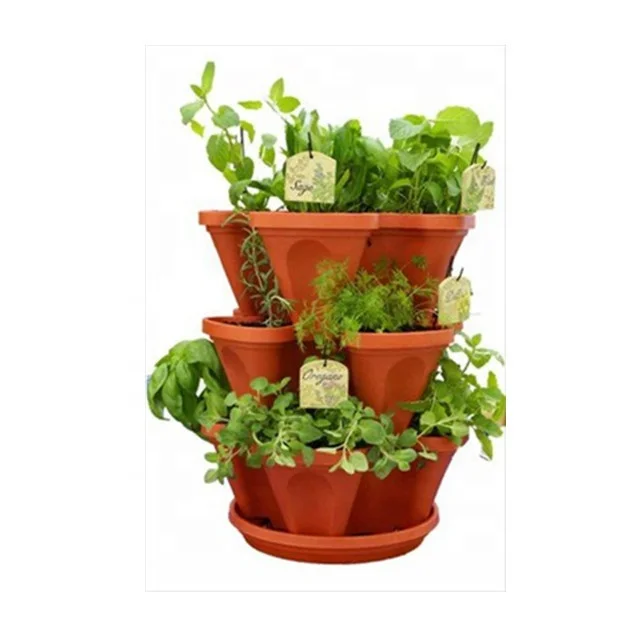 Hydroponic plant pots growing system vertical garden