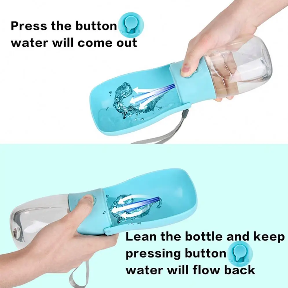 Foldable Pet Rounded Stocked Green Pink Low Price Portable Dog Water Bottle Sustainable Plastic White Dog Water Bottle