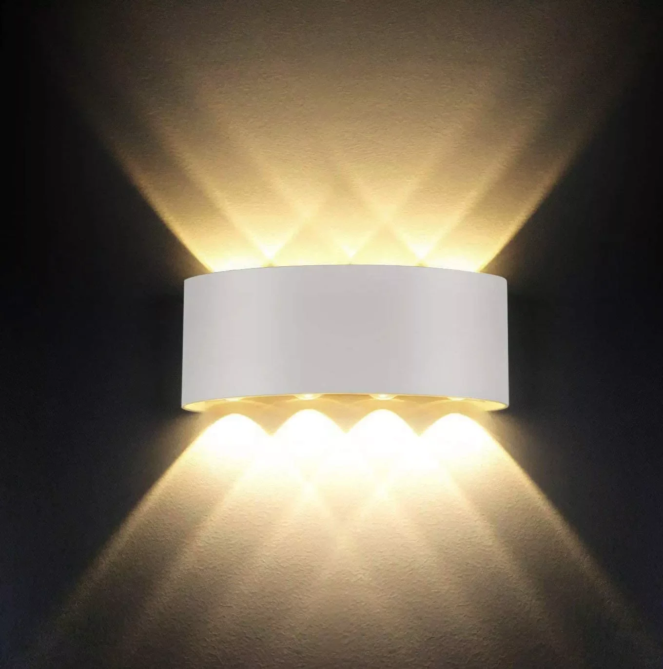 Customized Color Temperature 2w 4w 6w 8w 10w 12w Modern Ip65 Waterproof ABS Outdoor Light Led Up And Down Wall Light