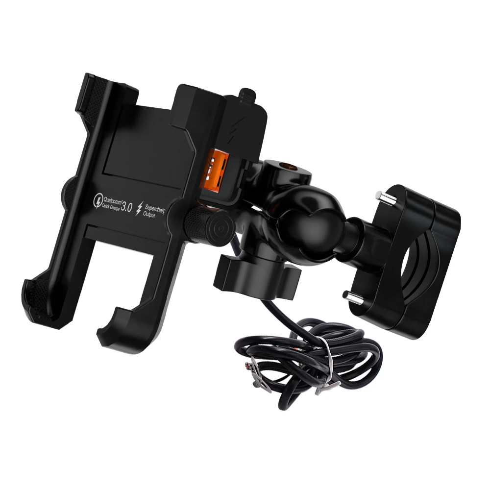 Новое поступление алюминиевое крепление на руль зеркала заднего вида с вращением на 360 градусов держатель мобильного телефона мотоцикла