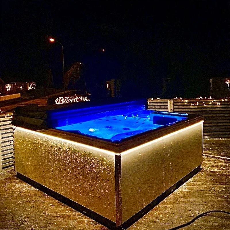 Portable freestanding 2 Person Outdoor jacuzzier massage whirlpool Spa hot tub plug&play