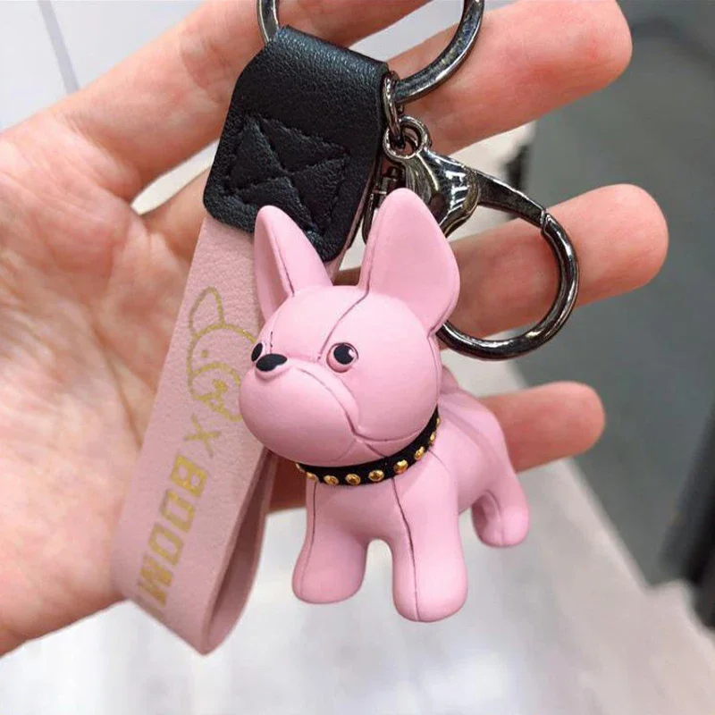 Cartoon Keychain Cute Pit Bull Shiba Inu Doll Key Chain Creative Law Fighting Dog Bag Pendant