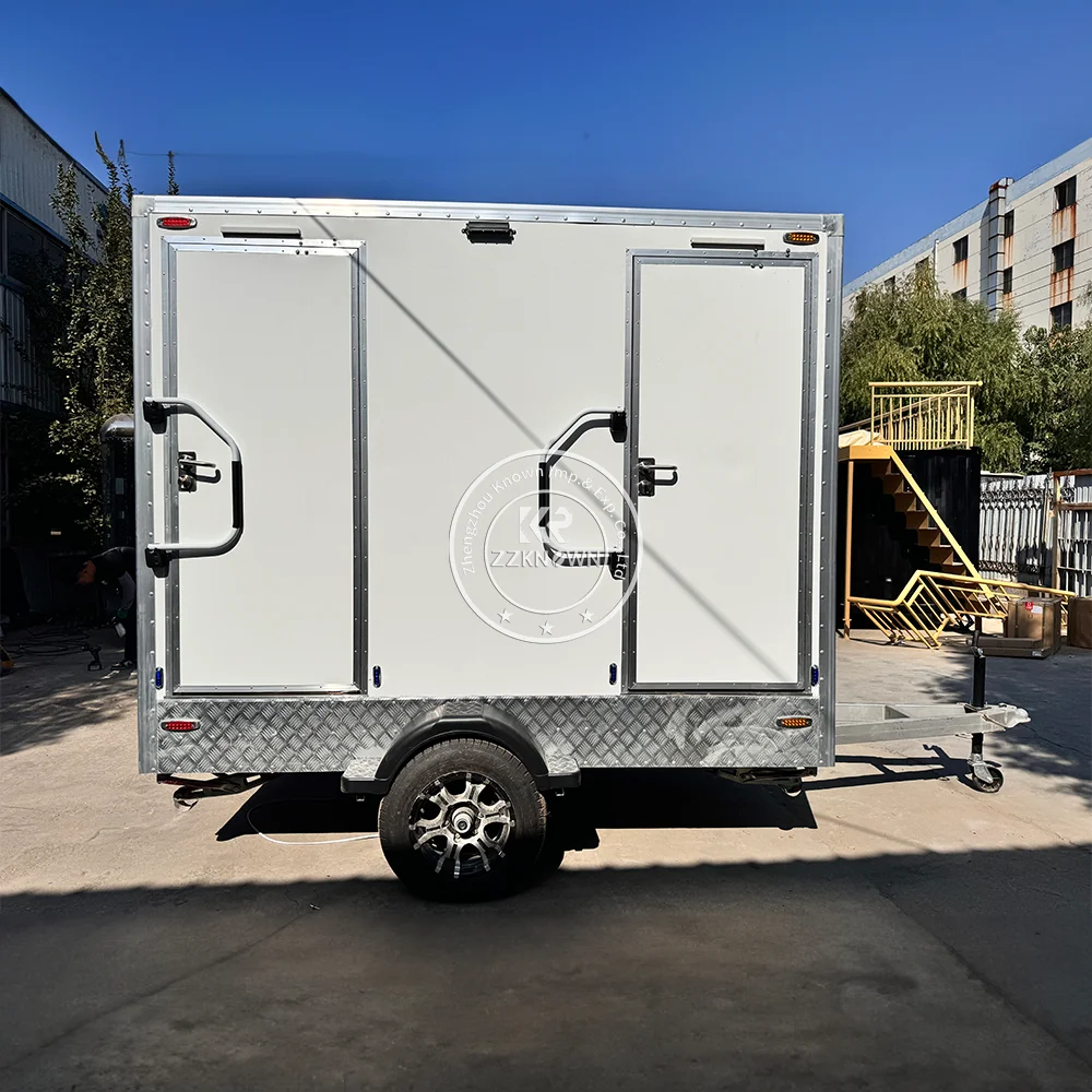 Camping Bathroom Trailer 2.9m Portable Shower and Toilet for Remote Locations and Outdoor Adventures