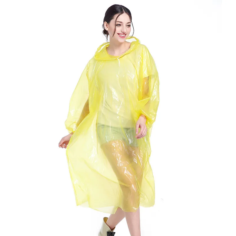 
Custom Emergency Waterproof Disposable PE Rain Coat For Adults 