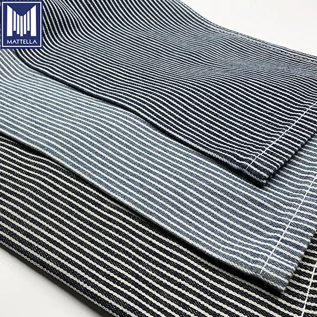 stripe 100%cotton custom motorcycle rolls of cheap denim fabric for overall jeans