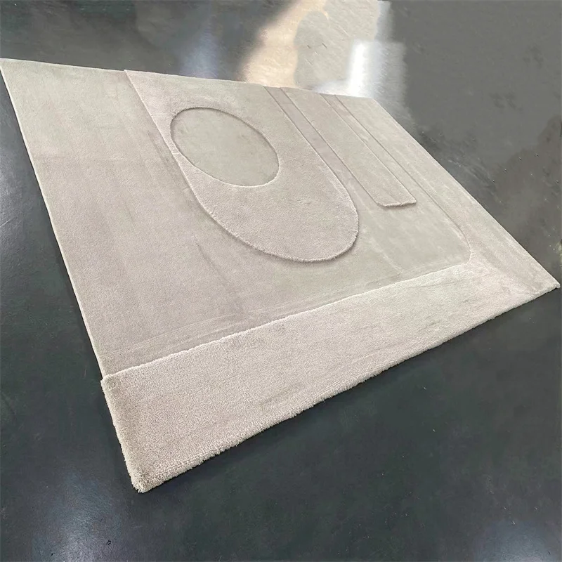 Custom Hand tufted technics Hotel villa home lobby carpet wall to wall big size customized New Zealand wool carpets and rugs