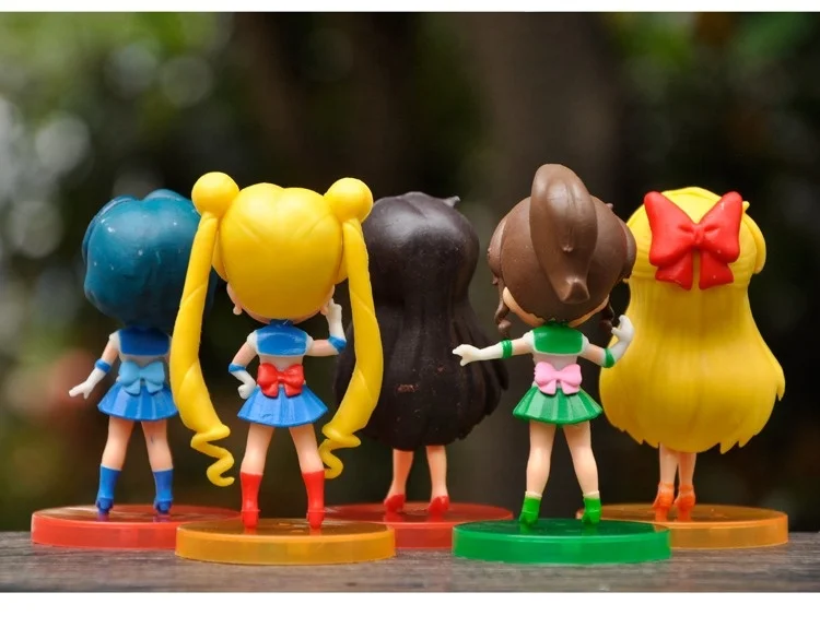 HWA 3d cartoon plastic model girl toy cake decoration anime action figure collector figurine toy cake sailor moon action toy