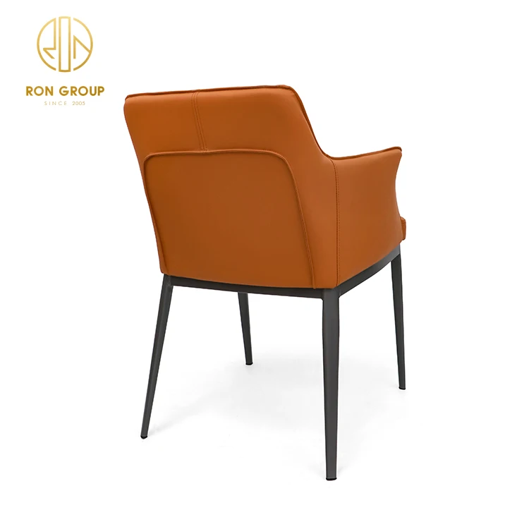 Оптовая продажа заказное Европейское кресло с металлическим каркасом кожаное сиденье для ресторана бара кафе