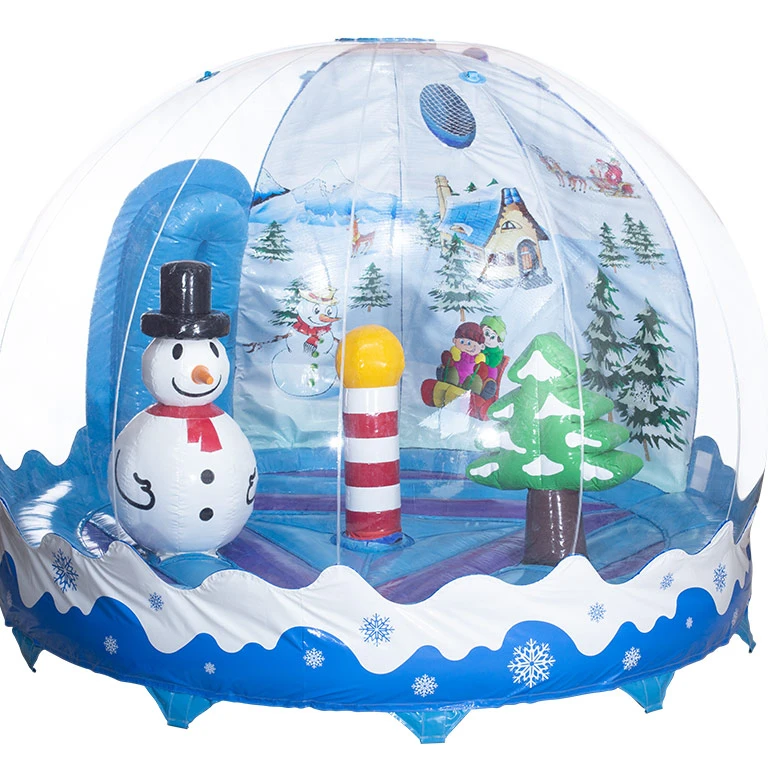 T2-4129 Christmas Snow Globe Bouncer inflatable bouncerJumping Air Bouncer big bounce houses for sale