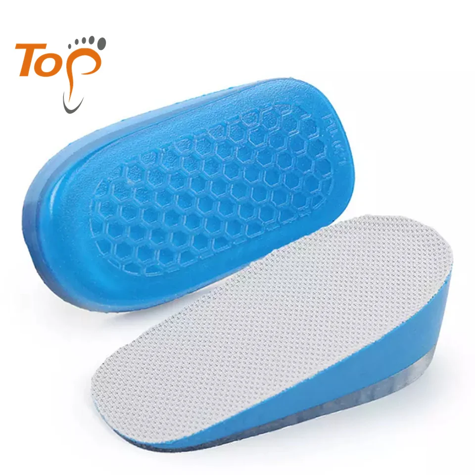 3 thickness invisible pu foam with silicone gel pad inserts heel lift up cushion taller height increase insoles