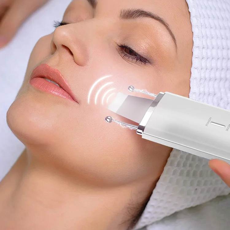 Wireless Professional Ultrasonic Peeling Spatula Equipment RF EMS Cleansing Household Facial Clean Skin Scrubber