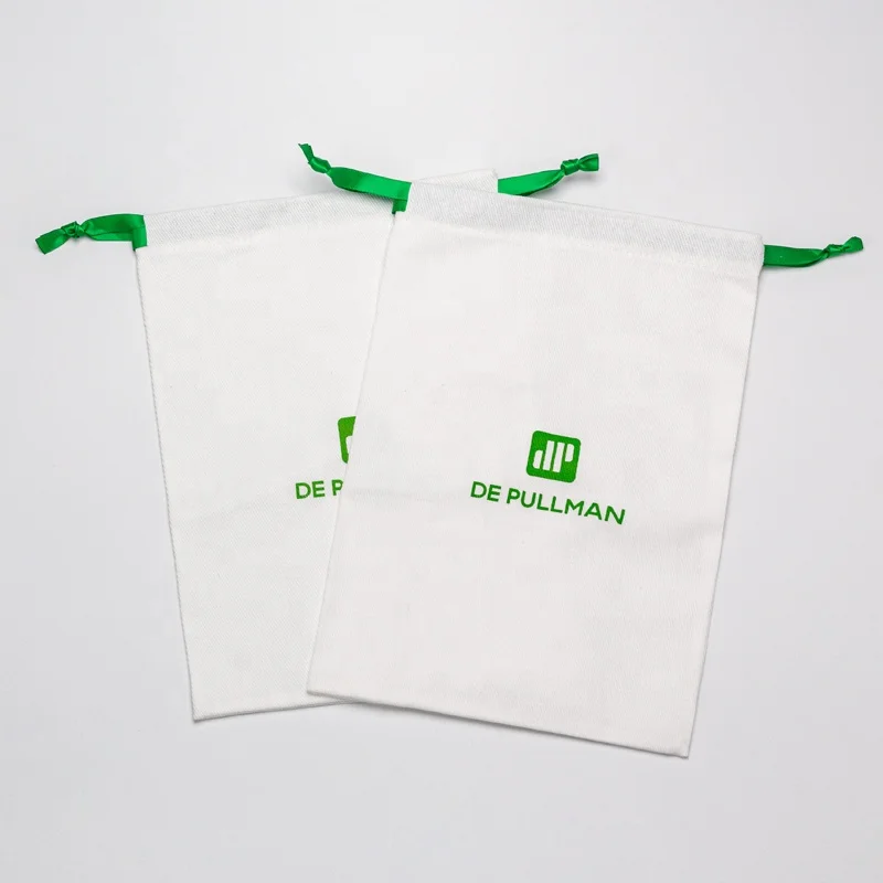 Twill Cotton Pouch Large Muslin Packaging Bag Cotton Custom Printed Logo White Organic Cotton Drawstring Dust Pouches
