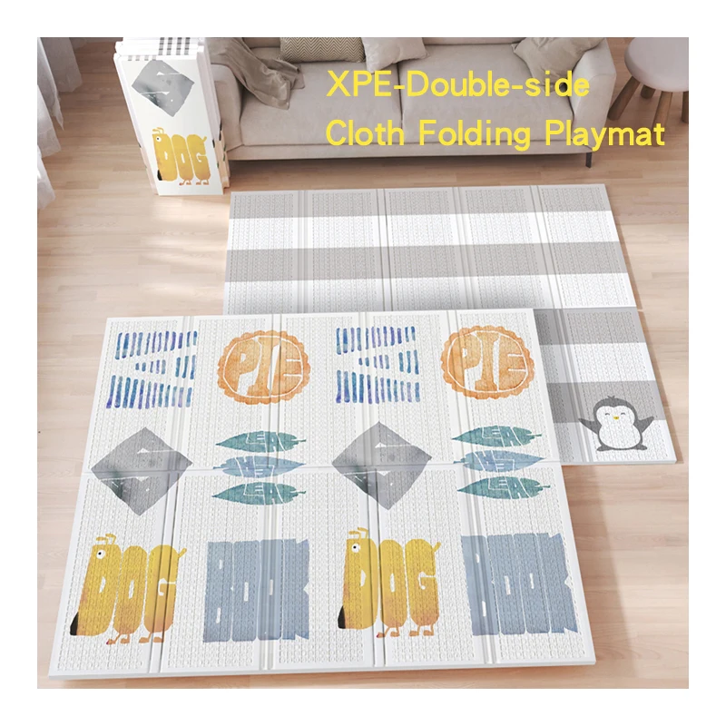 Foldable Washable Kids Baby Crawling Floor Folded Play Mat Folding Mat Baby Mat