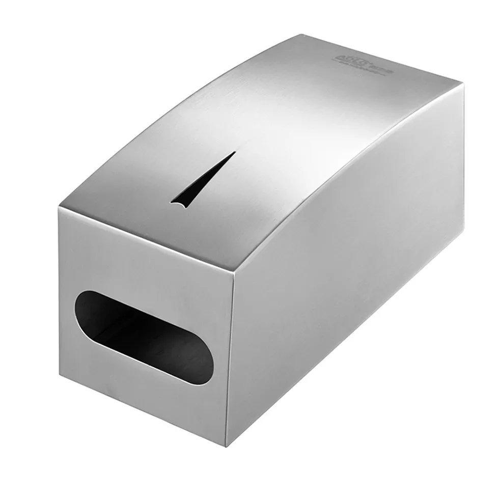 Hotel Restaurant mini Wall mounted Interfold Stainless steel brushed mirror Toilet tissue paper hand towel dispenser holder