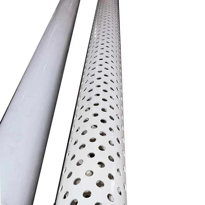 Slotted perforate PVCU perforated  drainage pipe, french drainage pipe with hole