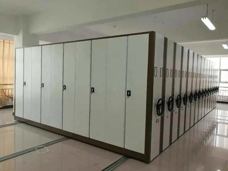 Передвижной шкаф для хранения документов, передвижная металлическая библиотечная система высокой плотности, стальная Массовая компактная архивная сталь, 5 лет