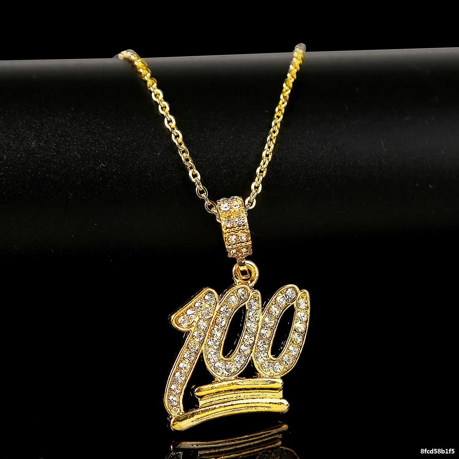 Punk Style Boys Men Hip Hop Full Rhinestone King Shape Pendants Necklaces Iced Out Cuban Link Chain Hiphop Necklace Mens Jewelry