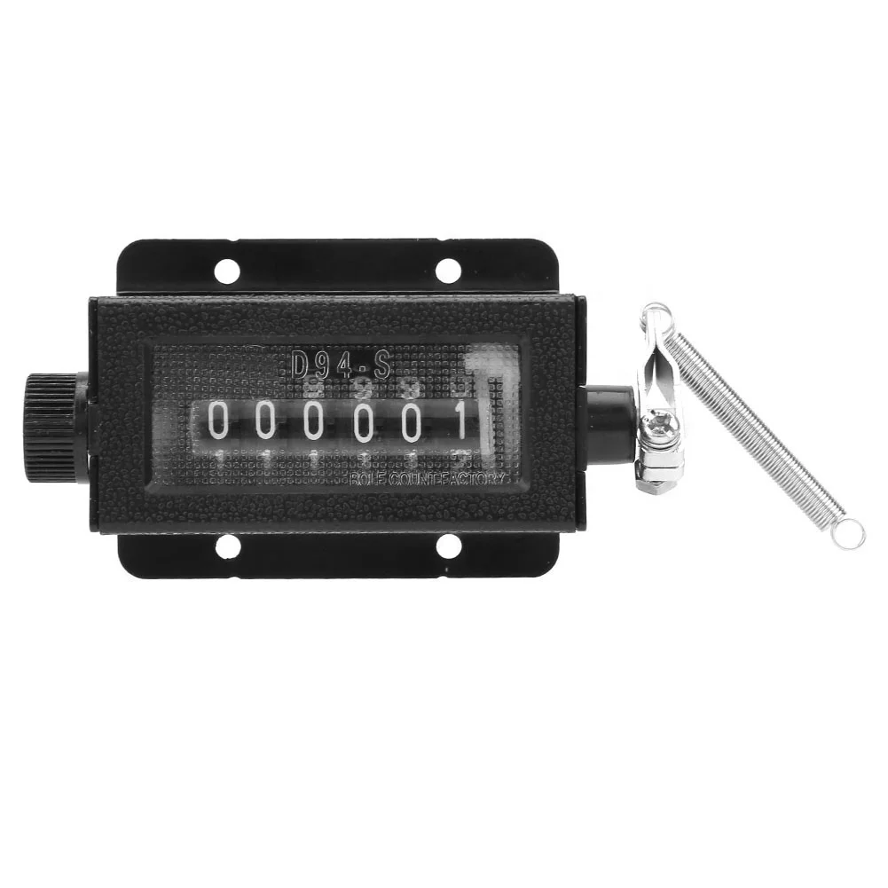 D94-S 0-999999 6 Digit Punch Counter Resettable Mechanical Pulling Counter