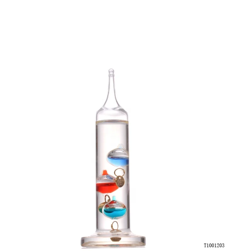 Mini Size Chinese Style Glass Artist High Grade Galileo Thermometer Decoration Storm Glass Barometer