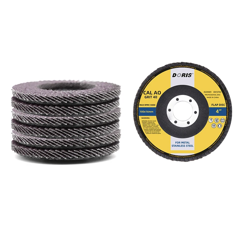DORIS abrasive wheel 6inch 150x22mm Calcined Aluminium Oxide 36# flap disc for Metal polishing