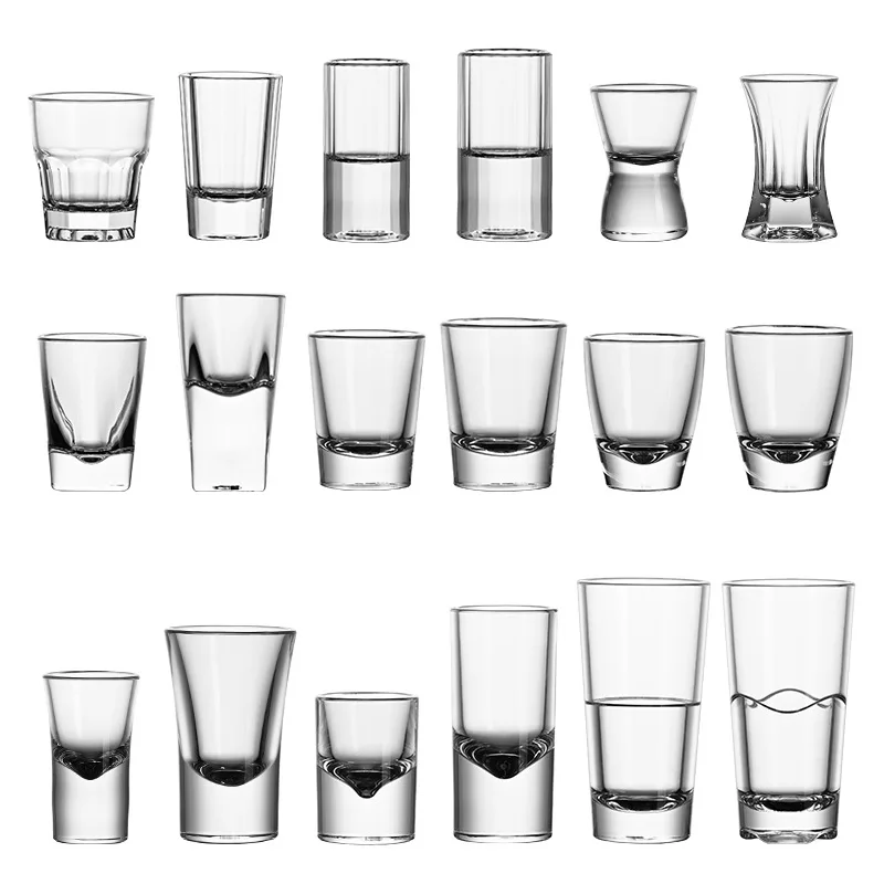 Heavy base pc cocktail special liquor thick bottom bullet cup straight acrylic plastic shot glasses