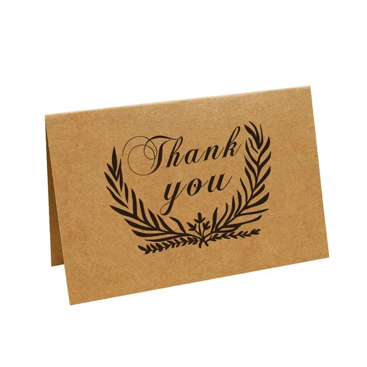 Custom Paper Card Flower Logo Printing Luxury Wedding Invitation Thank You Card For Gift