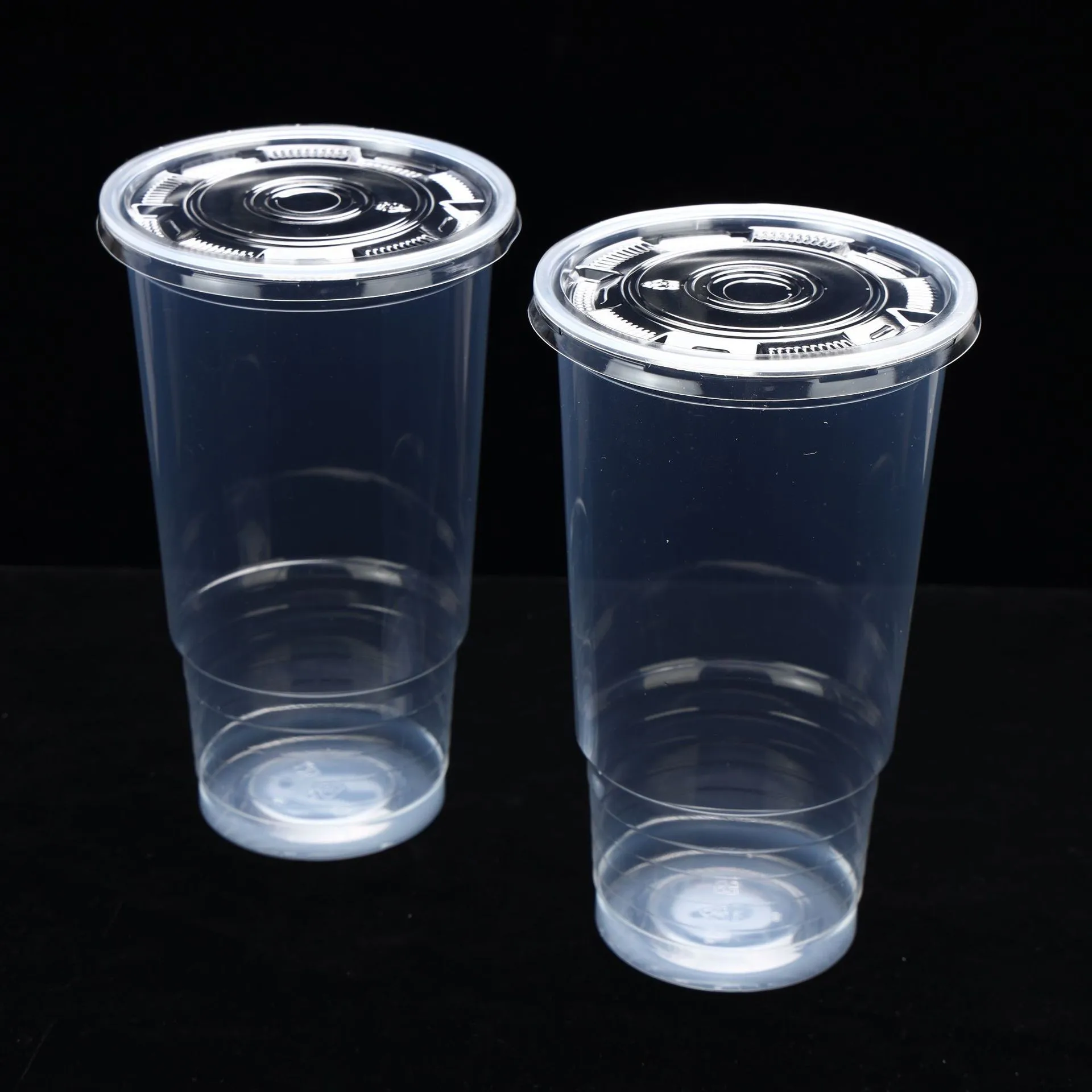 1000ml 32oz 1L Large Boba Bubble Tea Plastic Glass Cups Container Milk Tea Cup Disposable PET Clear Plastic Cup With Lid